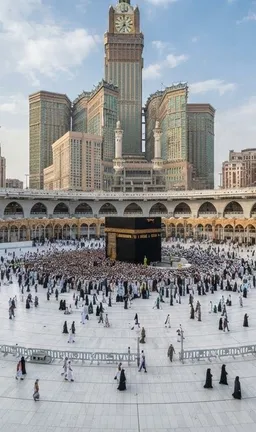 Courtyard of the Masjid al-Haram in Makkah