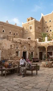 Historic courtyard architecture in Saudi Arabia